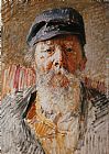 Vlaho Bukovac Canvas Paintings - Portrait of the Artist's Father